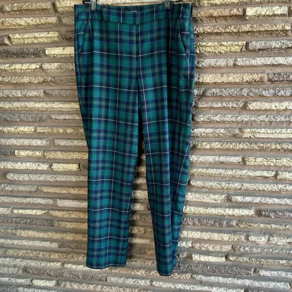 Talbots Heritage Vintage Tartan Plaid Size Zip Straight Leg Pants Size 12